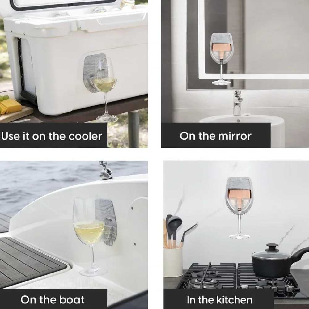 Sipski Marble Wine Holder by 30Watt - Pairs Well With Bubble Baths -NWT